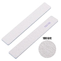 50 Pieces Rectangle Nail Files 100100 Grit Reusable Nail Buffers Double Sided Emery Boards Fingernail Files For Acrylic Nails