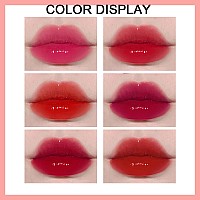 6 Colors Lip Tint Stain Set Korean Lip Gloss Mini Liquid Lipstick Lip And Cheek Tint Long Lasting Nonstick Cup Waterproof Ma