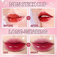 Zarics 6 Colors Lip Tint Stain Set Korean Lip Gloss Matte Velvet Lip Stain Plumping Mini Liquid Lipstick Multiuse Lip And Che