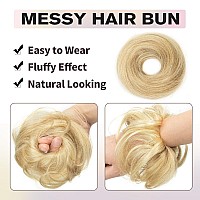 Isheeny Messy Bun Hair Piece 100 Real Human Hair Tousled Updo Extension Natural Curly Messy Bun With Elastic Band Hair Bun Hai