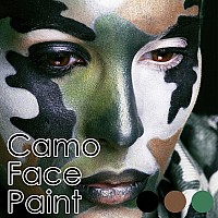 Freeorr 3 Colors Black Brown Green Face Body Paint Stick Eye Black Baseball Sticks Camo Face Paint For Baseballfootballhallow