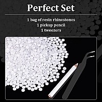 6000Pcs 4Mm Resin Rhinestones Bulk White Flatback Round Jelly Rhinestones Bedazzling Non Hotfix Crystal Gems Large Quantity Who