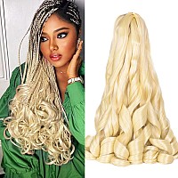 French Curly Brading Hair 613 Synthetic Bouncy Braiding Hair Extensions 75Gpack French Curly Crochet Hair Extensions 24Inch