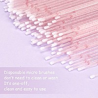 Gcqq 200Pcs Micro Applicator Brushes 2Mm Microswabs Applicators Crystal Micro Swabs For Eyelash Extensions Disposable Micro C