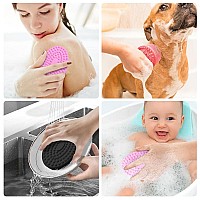 Silicone Body Scrubberloofah Exfoliating Body Scrubberbath Brushset Of 3 Soft Body Scrubber2In1 Doublesided Designhygien