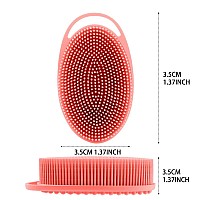 Silicone Body Scrubberloofah Exfoliating Body Scrubberbath Brushset Of 3 Soft Body Scrubber2In1 Doublesided Designhygien