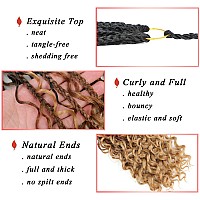 Liang Dian Goddess Box Braids Crochet Hair With Curly Ends 24 Inch 8 Packs Bohomian Braids Hair Crochet Braids For Black Women