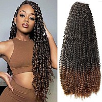 Rosdina Passion Twist Hair 28 Inch 7 Packs Ombre Brown Super Long Bohemian Hair For Passion Twist Crochet Hair Butterfly Locs