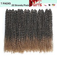 Rosdina Passion Twist Hair 28 Inch 7 Packs Ombre Blonde Super Long Bohemian Hair For Passion Twist Crochet Hair Butterfly Locs