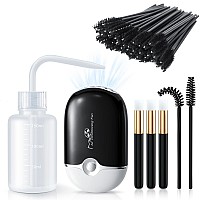 Lash Fan Eyelash Extension Supplies With Usb Mini Portable Fans 3 Lash Shampoo Brush 50 Eyelash Mascara Brushes 1 Plastic Wash B