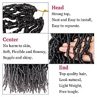 Leeven 108 Strands Ombre Grey Soft Locs Crochet Hair 12 Inch 6 Packs Pre Looped New Faux Locs Dreadlocks Crochet Locs Braids Hai