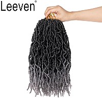 Leeven 108 Strands Ombre Grey Soft Locs Crochet Hair 12 Inch 6 Packs Pre Looped New Faux Locs Dreadlocks Crochet Locs Braids Hai