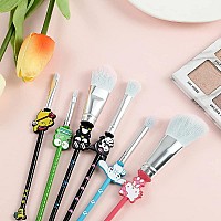 Marie Cartoon Cat Makeup Brushes 5Pcs Cute Animal Designed Soft Pink Makeup Brushes Set Professional Cosmetic Tool Kit Pink D