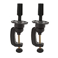 2 Pcs Wig Head Stands, Wig Mannequin Head Stand Height Adjustable Cosmetology Manikin Stand Holder Clamp Black