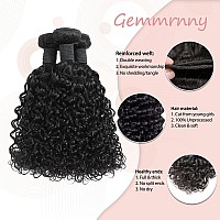 Gemmrnny Deep Water Wave Bundles Human Hair 26 28 30 Inch Unprocessed Wet And Wavy Human Hair 3 Bundles Curly Long Bundles Hum