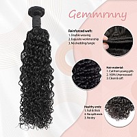 Gemmrnny Deep Water Wave Bundles Human Hair 16 Inch 1 Bundle 12A Wet And Wavy Curly Bundles Unprocessed Human Hair Double Weft