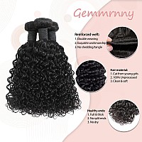 Gemmrnny Deep Water Wave Bundles Human Hair Premium 28 30 32 Inch Human Hair Bundles Water Wave Natural Black Color Soft Unpro