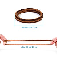 Qarwayoc 50Pcs Thick Hair Ties Cotton Hair Bands For Thick Curly Heavy Hair Brown 2 Inch In Diameter No Damage Seamless Tw