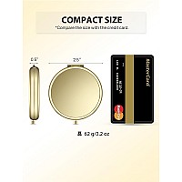 Getinbulk Compact Mirror Bulk Set Of 2 Doublesided 1X2X Magnifying Purse Pocket Makeup Mirrorsround Gold