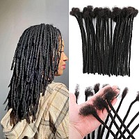 Loc Extension Human Hair 10 Inch 30 Strands 04Cm Width 100 Full Handmade Permanent Loc Extension Human Hair For Womenmen Can