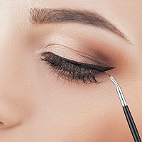 Fine Angled Eyeliner Brushes Jassins Precision Gel Eye Liner Brush Synthetic Bristles Eye Makeup Tool Ultra Thin Slanted Flat A