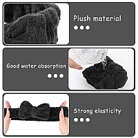 Besarme 3 Pieces Face Wash Headband And Wristband Set Spa Headband Makeup Skincare Headbands Hair Accessories For Women Wrist To