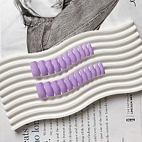 Purple Press On Nails Medium Longkxamelie Square Shaped Glue On Nails Mediumgel Manicure Nails Pure Color Acrylic Nails Press