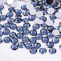 1000 Pieces Ss20 5Mm Flatback Rhinestones Clear Glass Round Gems Crystals For Nail Art Diy Crafts Clothes Shoes Bags Dark Grey