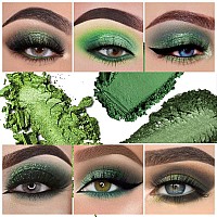 9 Colors Green Olive Matte Shimmer Eyeshadow Palette For Eye Makeuphigh Pigmented Pink Emerald Mint Eye Shadow Primers Powder P