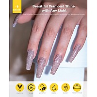 Burano Reflective Gel Nail Polish 73Ml Reflective Diamond Nail Glitter Gel Polish Sparkly Summer Color Gel Polish Holographic