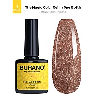 Burano Reflective Gel Nail Polish 73Ml Reflective Diamond Nail Glitter Gel Polish Sparkly Summer Color Gel Polish Holographic