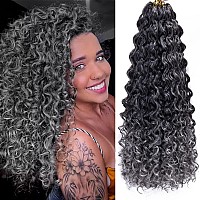 6 Packs Curly Crochet Hair For Women 18 Inch Gogo Curl Crochet Hair Ocean Wave Braiding Hair Water Wave Crochet Hair Synthetic B