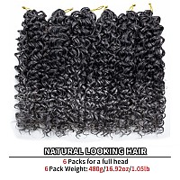 6 Packs Curly Crochet Hair For Women 18 Inch Gogo Curl Crochet Hair Ocean Wave Braiding Hair Water Wave Crochet Hair Synthetic B