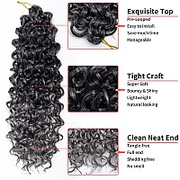 6 Packs Curly Crochet Hair For Women 18 Inch Gogo Curl Crochet Hair Ocean Wave Braiding Hair Water Wave Crochet Hair Synthetic B