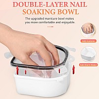 Nail Soaking Bowl Soak Off Gel Polish Dip Powder Remover Hand Acetone Nail Soak Off Bowl Manicure Bowl With Triangle Cuticle Pe