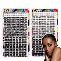 416Pcs D Curl Lash Clusters Lankiz Diy Lash Extension 5 In 1 Individual Lashes Ultralarge Capacity Cluster Lashes Wide Stem