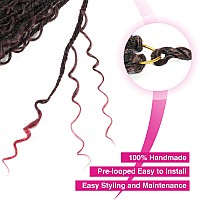 10Inch Goddess Box Braids Crochet Hair Box Braids Crochet Hair For Black Women Pre Looped Crochet Hair With Curly Ends Bohemian