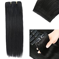 Clip In Hair Extensions Real Human Hair Clip In Hair Extensions Black Women 120G 100 Human Hair Clip In Hair Extensions 8Pcs Do