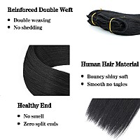 Clip In Hair Extensions Real Human Hair Clip In Hair Extensions Black Women 120G 100 Human Hair Clip In Hair Extensions 8Pcs Do