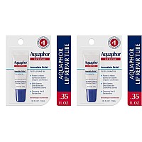 Aquaphor Lip Repair Ointment Longlasting Moisture To Soothe Dry Chapped Lips 35 Fl Oz Tube Pack Of 2