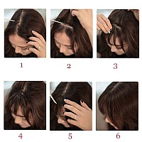 Bangs Hair Clip In Bangs 100 Real Human Hair Extensions Wispy Bangs French Bangs Clip On Air Bangs For Women Zmedium Brown F