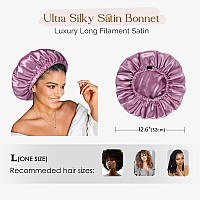 Yanibest Silk Bonnet For Sleeping Satin Bonnet Hair Bonnets For Black Women And Men Double Layer Ajustable Bonnet For Curly Brai