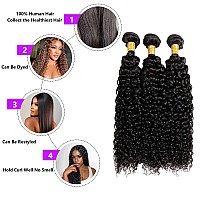 Water Wave Bundles With Closure Human Hair20 22 2418Free Part12A Brazilian Virgin Hair Bundles And Closure 100 Unprocessed