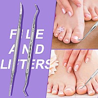 Tsmaddts 13Pcs Manicure And Pedicure Tools Kit Nail Files And Buffers Block Polish Buffer Cuticle Nippers Cuticle Pusher Cu