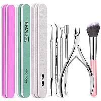 Tsmaddts Nali Tool Kit With Nail Files And Buffers Nail Files 100180 Polish Buffer Cuticle Pusher Cuticle Nippers Peeler