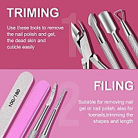 Tsmaddts Nali Tool Kit With Nail Files And Buffers Nail Files 100180 Polish Buffer Cuticle Pusher Cuticle Nippers Peeler