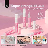 Beetles Super Strong Nail Glue For Acrylic Nails Press On Nails Professional Nail Tips Glue For Stick On Nails Long Lasting Nail