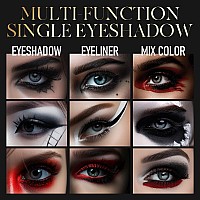 Bepholan Matte Eyeshadow Powder Palette High Pigment Long Wear Colorful Eye Shadow Gothic