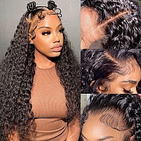 Aisi 13X4 Deep Wave Lace Front Wigs Human Hair 180 Density Pre Plucked Lace Frontal Wigs Human Hair Deep Wave Lace Frontal Wigs