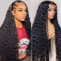 Aisi 13X4 Deep Wave Lace Front Wigs Human Hair 180 Density Pre Plucked Lace Frontal Wigs Human Hair Deep Wave Lace Frontal Wigs